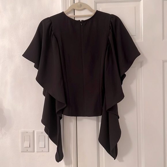 Leith Ruffle Sleeve Top Black XS NWT - Picture 4 of 9